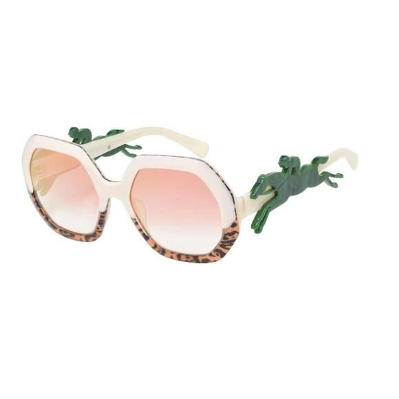 Longchamp Women’s Sunglasses | Ivory, Green & Tortoise | NWT | UV400 Protection - Picture 1 of 2